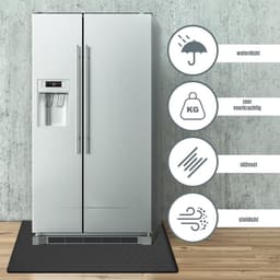 TIM® Lekbak Wasmachine - Lekbak - Anti Trillingsmat Wasmachine - Lekbak Wasmachine 60x60 x - Lekbak Wasmachine Universeel - Zwart- 60cm x 60cm x 2cm — thumbnail 2