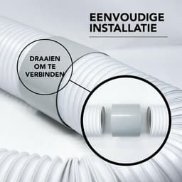 Verlengstuk voor de slang van een draagbare airconditioner, universeel 5,9 inch (150 mm) , geschikt voor slangen met een schroefdraad van 5,9 inch (150 mm) zowel met de klok mee als tegen de klok in — thumbnail 2