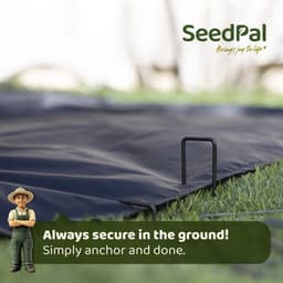 SeedPal Grondankers Bodemankers Onverzinkt - 50 Stuks - Haringen Aardnagels Stabiel, Grondankers Voor Onkruidvlies, Hek & Tent - 150 mm x 25 mm x Ø2,7 mm - Aardnagels/Bodemhaken Van Staal - Grondverankering — thumbnail 2