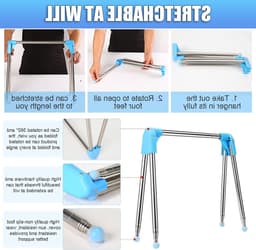 Verstelbare Kledingrek voor Thuis en Reizen, Opvouwbaar Droogrek voor Kleding, Ideaal voor Kamperen en Buitenactiviteiten — thumbnail 3