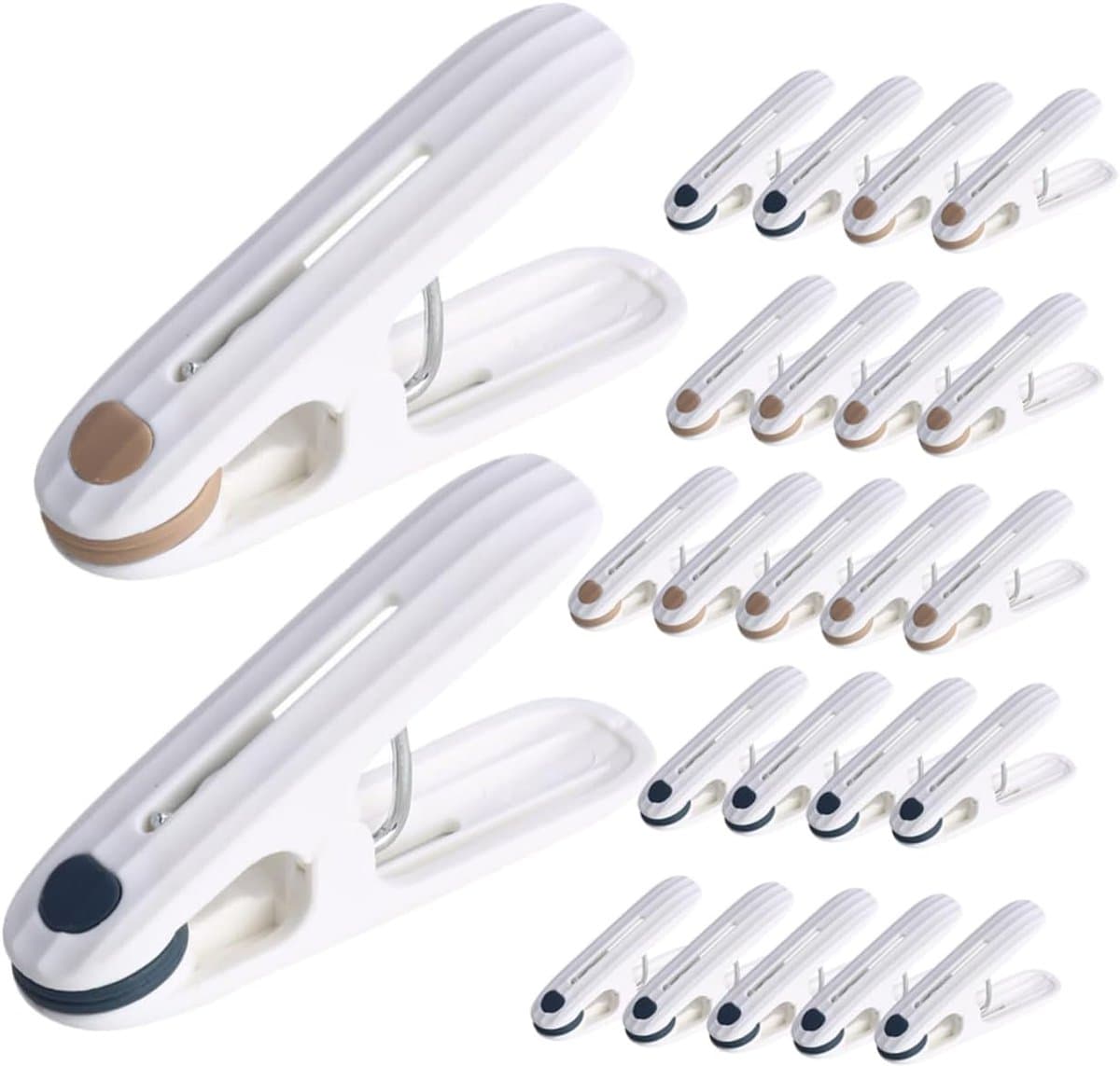 Windbestendige Plastic Bedlakenclips - 24 Stuks - Multifunctionele Antislip Kledingklemmen Voor Dekbedden - Handdoeken En Dekens - Voor Binnen En Buiten - Afmeting 6x2.5x1.6 cm — afbeelding 1