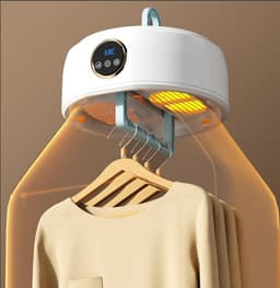 Opvouwbare Kledingdroger – Mini Draagbare Droger – UV Sterilisatie & Anti-mijt – Met Timer & Oververhitting Beveiliging – Voor Thuis & Studenten – Wit — thumbnail 1