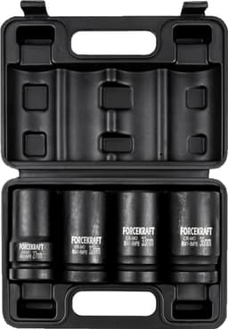 Forcekraft FK-8041-9MPB - Diepe Moersleutels Set - 27-36mm - 12-kant - 1 Inch — thumbnail 2