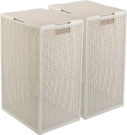 Curver Kaya Wasmand met deksel - 60L - 2 stuks - 38x29x58,5 cm - Wit — thumbnail 1