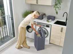 Curver Kaya Wasmand met deksel - 60L - 2 stuks - 38x29x58,5 cm - Antraciet — thumbnail 3