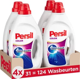 Persil Gel Color - Vloeibaar Wasmiddel - Gekleurde Was - 4 x 31 Wasbeurten - Voordeelverpakking — thumbnail 1