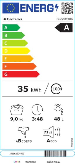 LG F4X5509THB 9 kg Wasmachine wit | energiebesparend | AI DD™ | Auto Dispense — thumbnail 2