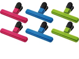 Zak Clips - Voedsel Clips - Keuken Organiseren - Grote Afdichting Breedte - 6 Inch Set - Geassorteerde Kleuren — thumbnail 1
