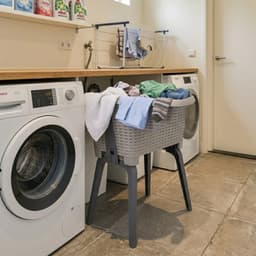 Bathroom Solutions wasmand op poten - 2x - beige - 35 ltr - 60 x 40 x 28 cm - Wasgoedmanden — thumbnail 4
