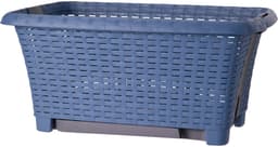 Bathroom Solutions wasmand op poten - 2x - donkerblauw - 35 ltr - 60 x 40 x 28 cm - Wasgoedmanden — thumbnail 5