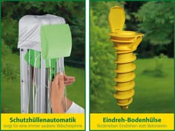 Droogmolen met Voet voor Camping & Thuis - Wasrek Staand - Droogrek Inklapbaar - sterke constructie — thumbnail 5