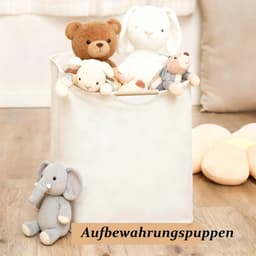 Byshayne- Wasmand 2 Stuks - Smalle Wasmand - Wasmand met Houten Handgrepen - Polyester-Katoen - 40 × 30 × 59 cm - Wasverzamelaar - Wasmanden — thumbnail 3