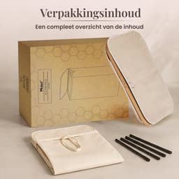 Nolad - Wasmand - Wasmand met deksel - Uitneembare waszak - Opvouwbaar - 100L - Beige — thumbnail 5