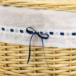 Rieten Wasmand met Deksel - Wasbox Riet 100 Liter - Grote Wasmand - Stevig - Ademend - Ruim - Badkamer en Slaapkamer - 51x38x57 cm - 1 Stuk - Naturel — thumbnail 3