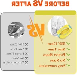 Set van 2 efficiënte waszakken voor sneakers en sportschoenen, microvezel, 360° reiniging, ideaal voor onderhoud en bescherming van schoenen — thumbnail 2