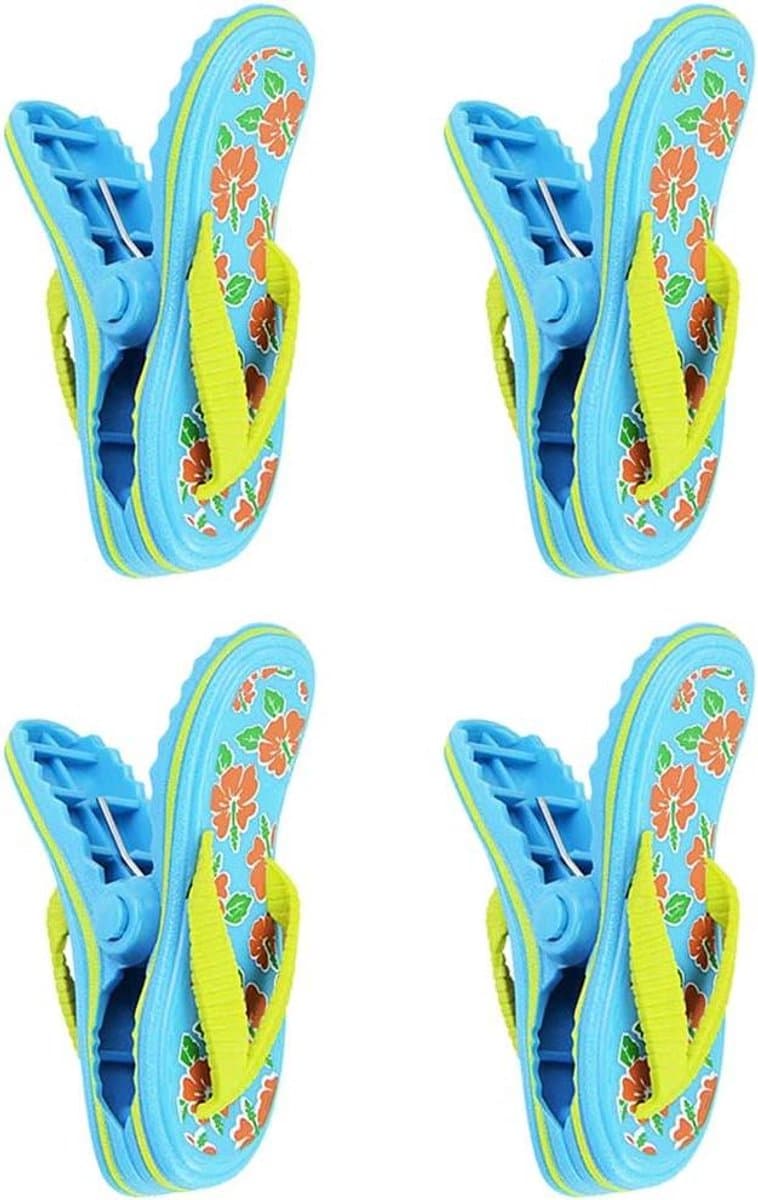 Wasknijpers - Handdoek klemmen - Strand & Tuin - Slipper design - 4 stuks - Meerdere kleuren — afbeelding 1