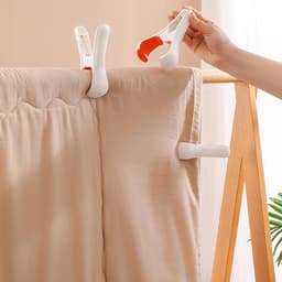 Handdoekklemmen - Wasknijpers - Kleding Drogen - Sterke Grip - 4 Stuks - Oranje — thumbnail 3
