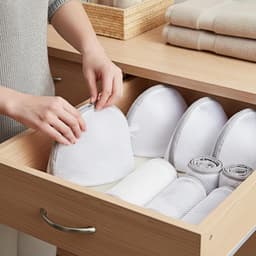Ondersteunende wasnet voor bh's, 4-delige set voor wasmachine, ideaal voor delicate kleding en ondergoed (19x17 cm) — thumbnail 2