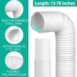 Afvoerslang - Ventilatieslang - Airco Ventilatie - Flexibele Uitschuifbaar - 2 meter 150 mm - Grijs — thumbnail 2