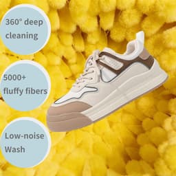 BOTC Schoenen Waszak Set - 2 Stuks - Herbruikbare Waszak voor Schoenen – 360° Diepe Reiniging met Microvezel - Beschermende Schoenen Waszak voor Wasmachine en Droger - Geel — thumbnail 3