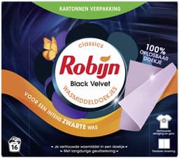 Robijn Wasmiddeldoekjes - Black Velvet - 5 x 16 stuks - Voordeelverpakking — thumbnail 1