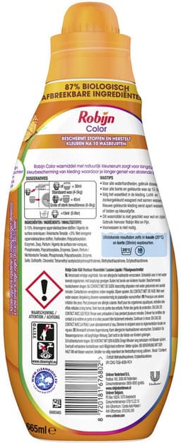 Robijn Klein & Krachtig Wasmiddel Color 22 Wasbeurten 665 ml — thumbnail 4