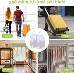 2 Stuks Wasnetten met Handvatten, 10 x 12 Inch Waszakken voor Wasmachine, Ideaal voor Ondergoed, Lingerie en Babykleding — thumbnail 3