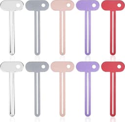 Set van 10 duurzame tandpasta-knijpers, ergonomische buisknijpers voor cosmetica, afvalvrij en gebruiksvriendelijk hulpmiddel voor het extruderen van tubes — thumbnail 1