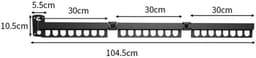 wanddroogrek inklapbaar - wanddroogrek - droogrek - Wasrek voor het balkon - Draagbaar wasrek - Kledingrek - 104,5*10,5*5,5 cm - Zwart - Koolstofstaal — thumbnail 1