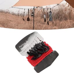 Hangende Waslijn - Verstelbaar Outdoor - Buiten Droge Kleding - Reflecterende Draad - 4 Meter - Rood — thumbnail 4