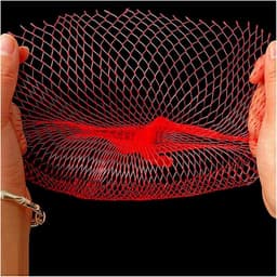 Fruit Netten - Groente Netten - Fruit Opslag - Herbruikbaar Nylon - 50 cm - Rood — thumbnail 4