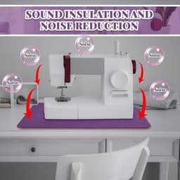 Geluiddempende Mat - Naaimachine Accessoire - Trillingen Dempen - Dubbellaags Textuur - 2 Matten Set - Paars — thumbnail 5