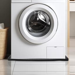 Wasmachine Mat - Apparaat Onderlegger - Vocht Opvangen - Verhoogde Rand - 60x60 cm - Zwart — thumbnail 3