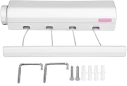 Dailygoods- Waslijn Uittrekbaar 3,75 m - Wanddroogrek - Uittrekbare Waslijn - Draagbare Waslijn - Ruimtebesparend - Tot 8 kg Belastbaar - Drooglijn — thumbnail 2