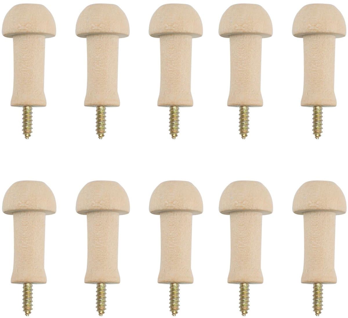 Dailygoods- Houten Shaker Peg - 10 Stuks - Duurzaam - Herbruikbaar - Voor Kleding/Hoezen - Ideaal voor Thuis/Office - Wandhaak — afbeelding 1
