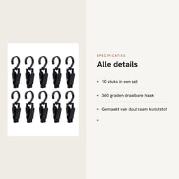Dailygoods- Wasknijpers 10 Stuks - Multifunctioneel Ontwerp - Draaibaar - Antislip - Klemkracht - Voor Kleding en Hoeden - Ophangclips — thumbnail 5