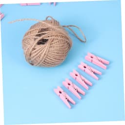 Houten Clips - Decoratieve Knijpers - Fotodisplay Maken - Natuurlijk Hout - 100 Stuks - Roze — thumbnail 4