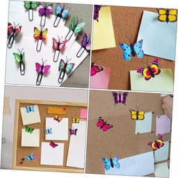 Vlinder Punaise Clips - Decoratieve Pins - Foto's Bevestigen - Set van 60 stuks - 4 cm breed - Diverse kleuren — thumbnail 2