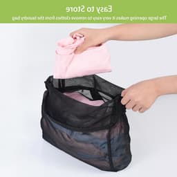 Set van 2 Waszakken voor de Wasmachine 30 x 40 cm, Ideaal voor Lingerie, Ondergoed en Sokken met Ritssluiting en Handvatten — thumbnail 4