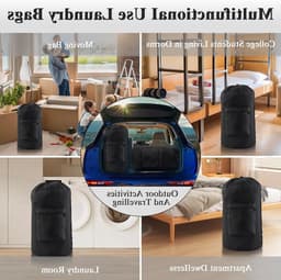 Grote Vouwbare Waszak van Oxford Stof, 41 x 81 cm, Ideaal voor Camping, Reizen en Thuisgebruik, Perfect voor Vuile Was en Picknicks — thumbnail 4