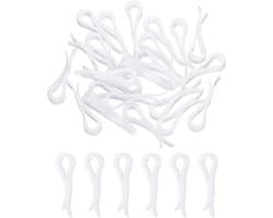 Krokodillenclips - Hemdclips Wasknijpers - Kleding Organiseren - U-vormig Antislip - 100 stuks 38 cm - Wit