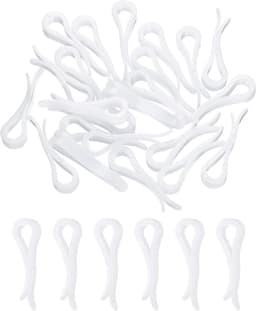 Krokodillenclips - Hemdclips Wasknijpers - Kleding Organiseren - U-vormig Antislip - 100 stuks 38 cm - Wit — thumbnail 1
