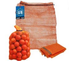 Raschelzak Groente - Aardappelzak Fruitzak - Opslag Transport - Optimale Luchtcirculatie - 35 x 50 cm - Oranje