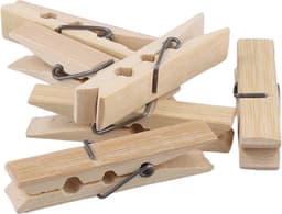 Houten Kledingknijpers 6x1cm - 400 Stuks, Duurzame Klammern voor Kleding, Sokken, Foto's en Creatieve Projecten — thumbnail 3