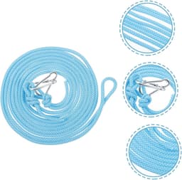 Waslijn Set - Kledinglijn Touw - Kleding Drogen - Antislip Ontwerp - 2 x 5 meter - Blauw — thumbnail 2