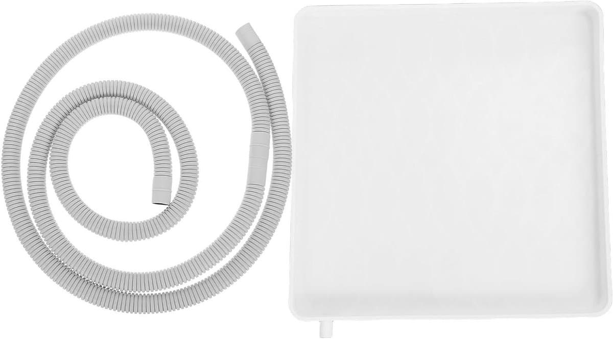 Condensopvangbak Airco - Lekbak Unit - Wateropvang Buiten - Zijdelingse Afvoer - 40x40 cm - Wit — afbeelding 1