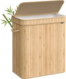 SONGMICS - Wasmand - Wassorteerder - Bamboe - Met Handgrepen - Uitneembare Waszak - 100L — thumbnail 1