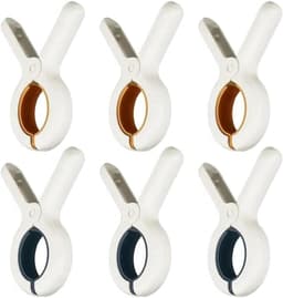 Kledinghangers Clips - Waslijn Klemmen - Kleding Drogen - Sterk En Stevig - 6 Stuks - Geel Blauw — thumbnail 1