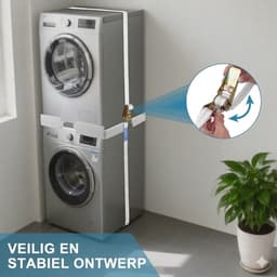 Solvix Wasmachine Verhoger – Tussenstuk Wasmachine Droger – Wasmachine Ombouw – Stapelkit Verstelbaar – Voor Wasmachine en Droger 21 tot 27 Inch – RVS en Kunststof — thumbnail 4