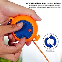 Verlengbare Waslijn 9,75 m – Draagbare Reis- & Kampeer Kledinglijn met Handvat – Ideaal voor Camping, Vissen & Outdoor – Duurzaam en Compact Droogrek — thumbnail 4